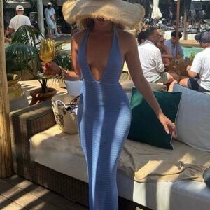 Statement Summer Cover up pool dress.  Halter.  Size 8.